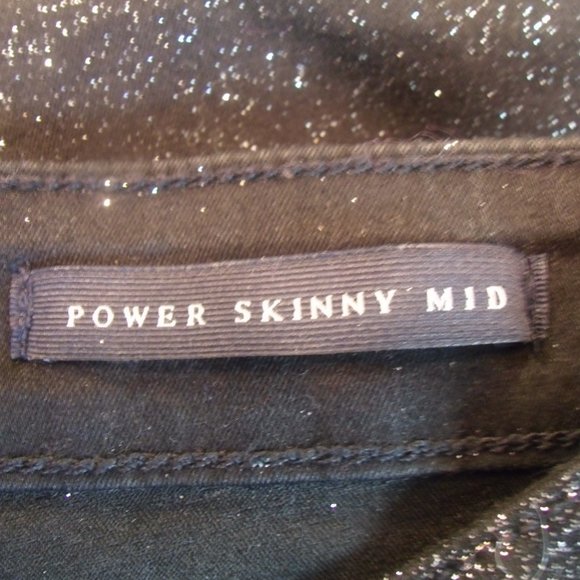 Guess Power Skinny Black Mysteek Wash Glitter Jean - Picture 15 of 16